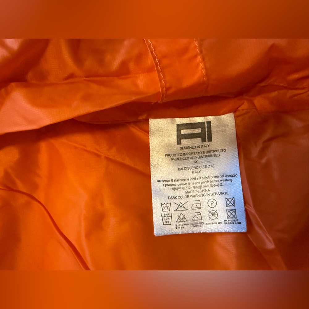 AI RIDERS on the storms Down Hood SKI Jacket orange 10T $428 - Picture 7 of 8